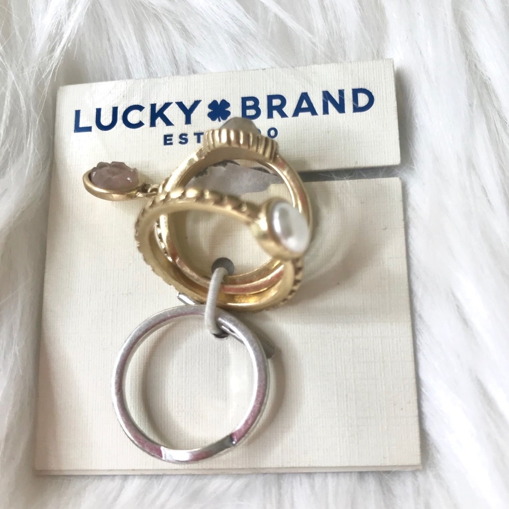 Lucky 🍀 Brand Two-Tone 4-Pc. Set Stack Rings - Picture 6 of 7